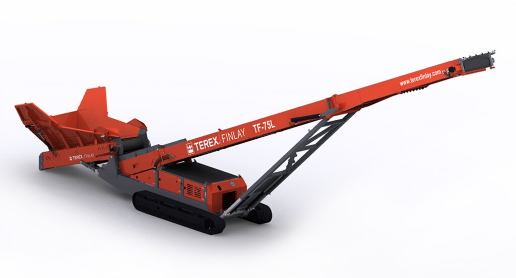 Finlay TF-75L, alimentateur bas pour chargement, tamponnage et stockage de matériaux en vrac.
